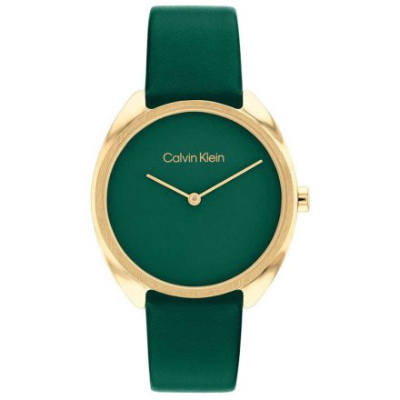 Zegarek damski Calvin Klein Adorn z zielonym paskiem 25200273