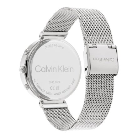 Zegarek damski Calvin Klein Minimalistic T Bar srebrno-różowy z multidatownikiem 25200286