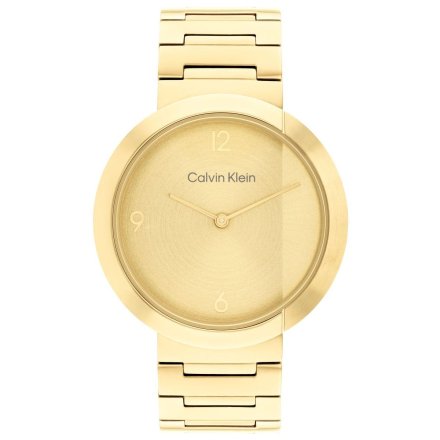 Zegarek damski Calvin Klein Eccentric ze złotą bransoletką 25200290