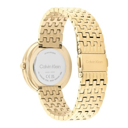 Zegarek damski Calvin Klein Twisted Bezel ze złotą bransoletką 25200321