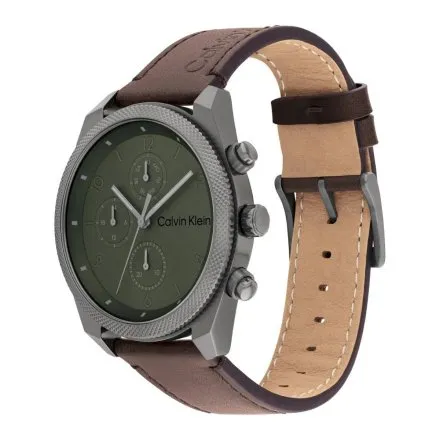 Zegarek męski Calvin Klein Impact  z brązowym paskiem 25200363