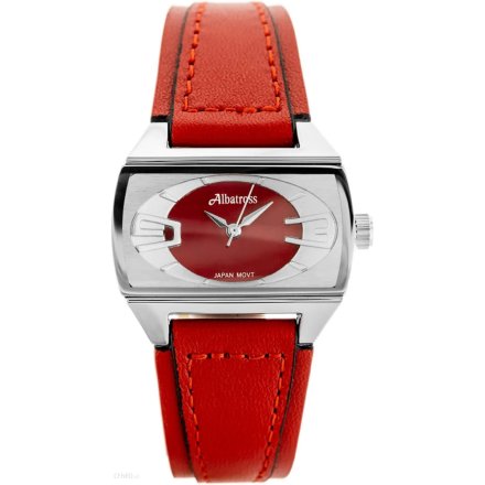 Czerwony damski zegarek z paskiem ALBATROSS ABAA41-3