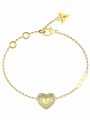 Złota bransoletka serce z kryształkami GUESS AMAMI JUBB04031JW (S)