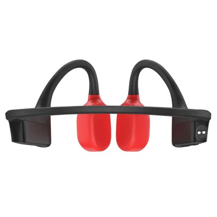 Czarno-czerwone słuchawki sportowe Suunto Wing SS050944000