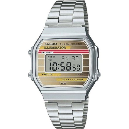 Srebrno-złoty zegarek Casio Vintage w stylu Retro A168WEHA-9AEF