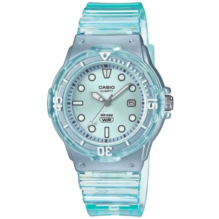 Błękitny transparentny zegarek Casio Sport LRW-200HS-2EVEF + TOREBKA KOMUNIJNA