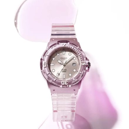 Różowy transparentny zegarek Casio Sport LRW-200HS-4EVEF  + TOREBKA KOMUNIJNA