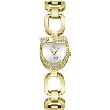Guess Gia zegarek damski biżuteryjny złota koperta G GW0683L2