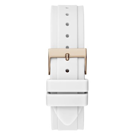 Guess Selene zegarek damski z kryształkami z białym paskiem GW0695L3