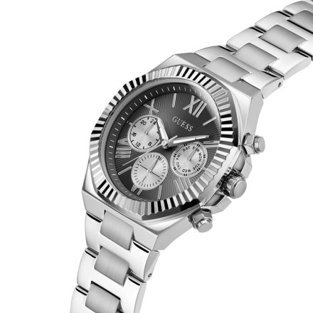 Srebrny zegarek męski Guess Equity z bransoletką GW0703G1
