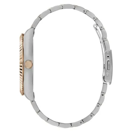 Srebrno-różowozłoty zegarek Guess Connoisseur z bransoletką GW0265G12