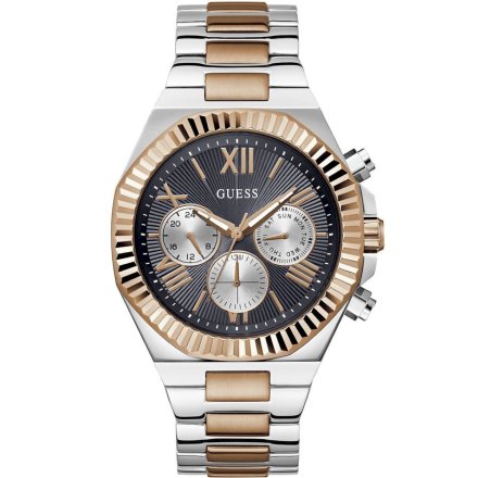 Elegancki zegarek męski Guess Equity z szarą tarczą GW0703G4