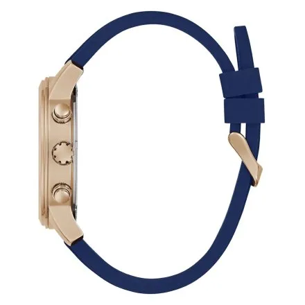 Guess Parker zegarek męski złoty na pasku granatowy GW0708G3
