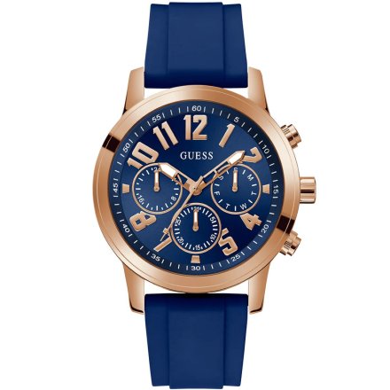 Guess Parker zegarek męski złoty na pasku granatowy GW0708G3