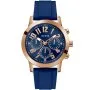 Guess Parker zegarek męski złoty na pasku granatowy GW0708G3
