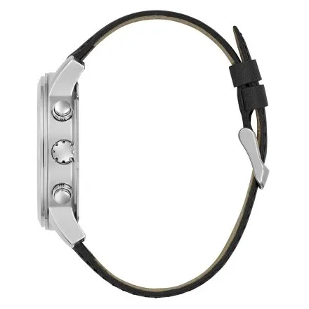 Męski zegarek Guess Parker srebrny z czarnym paskiem GW0709G1