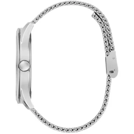 Guess Reputation srebrny zegarek męski na bransolecie mesh GW0710G1