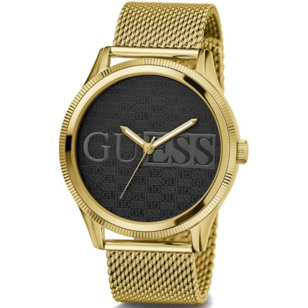 Złoty zegarek Guess Reputation siateczkowa bransoletka mesh GW0710G2