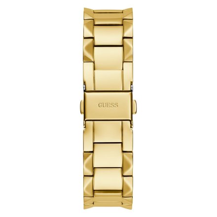 Złoty zegarek damski Guess Rebellious z kryształkami GW0601L1