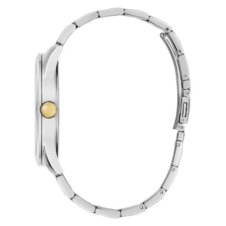 Srebrno-złoty zegarek męski Guess Dex z bransoletą GW0626G4