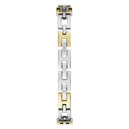 Elegancki srebrno-zloty zegarek damski Guess Lady G z bransoletką GW0656L1