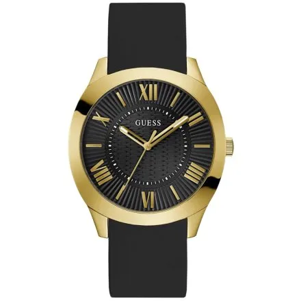 Guess Arc zegarek męski złoty z czarnym paskiem GW0728G2
