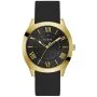 Guess Arc zegarek męski złoty z czarnym paskiem GW0728G2