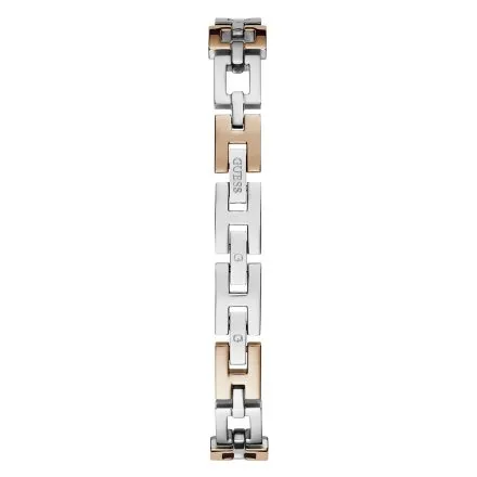 Elegancki srebrno-różowozłoty zegarek damski Guess Lady G z bransoletką GW0656L2