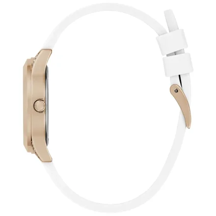 Guess Mini Wonderlust zegarek damski biały z kolorowymi kryształami GW0678L4