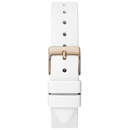 Guess Mini Wonderlust zegarek damski biały z kolorowymi kryształami GW0678L4