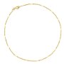 Złota bransoletka damska łańcuszek splot singapure z blaszką 17,5 cm • Złoto 585 0,44g