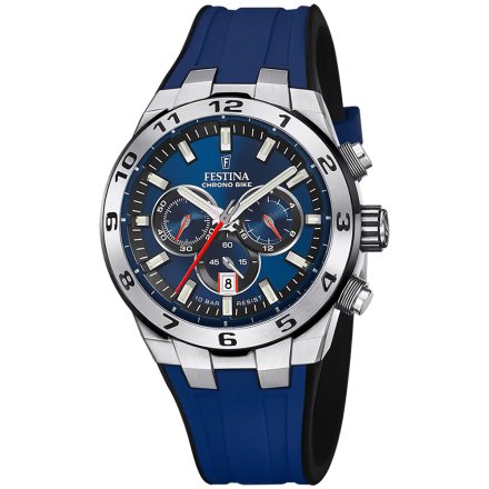 Zegarek Męski Festina F20671/1 Chrono Bike z granatowym paskiem kauczukowym