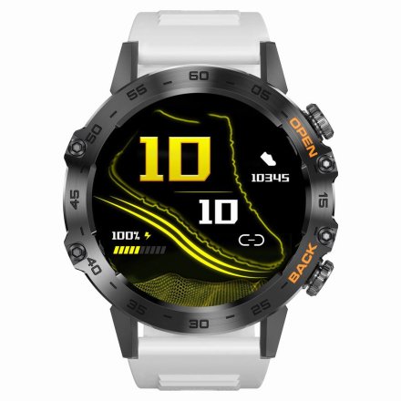 GRAVITY GT9-10 czarno-biały pasek silikon smartwatch męski z funkcją rozmowy