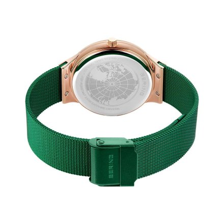 Zielono-złoty zegarek damski Bering Classic 12934-868 z bransoletą