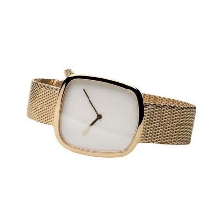 Złoty zegarek damski Bering PEBBLE 18034-334 z bransoleta
