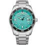 Srebrny zegarek męski Citizen Eco Drive AW1760-81W z niebieską tarczą Tiffany Blue