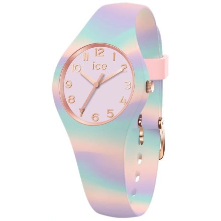 Różowy zegarek dziecięcy ze wskazówkami Ice-watch tie & dye XS 021010 + TOREBKA KOMUNIJNA