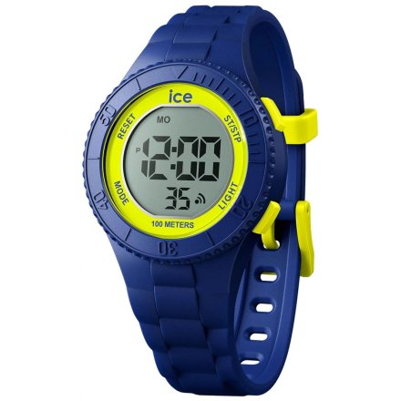 Granatowy zegarek elektroniczny Ice-Watch Digit S Navy Yellow 021273