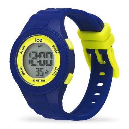 Granatowy zegarek elektroniczny Ice-Watch Digit S Navy Yellow 021274 + TOREBKA KOMUNIJNA