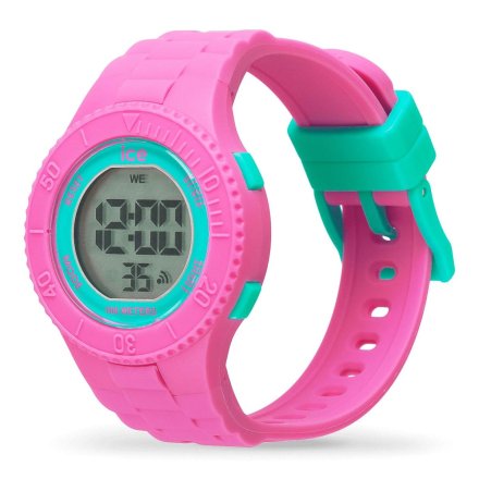 Różowy zegarek elektroniczny Ice-Watch Digit S Pink Turquoise 021275