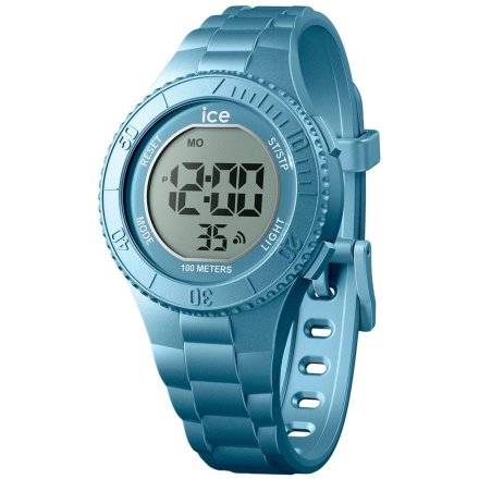 Niebieski metaliczny zegarek elektroniczny Ice-Watch Digit S Blue Metallic 021278 + TOREBKA KOMUNIJNA