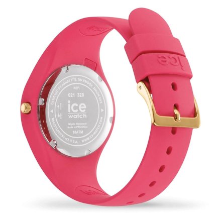 Różowy zegarek Ice-Watch Glam Colour S złote cyferki 021328 