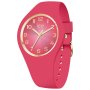 Różowy zegarek Ice-Watch Glam Colour S złote cyferki 021328