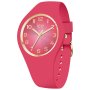 Różowy zegarek Ice-Watch Glam Colour S złote cyferki 021328 