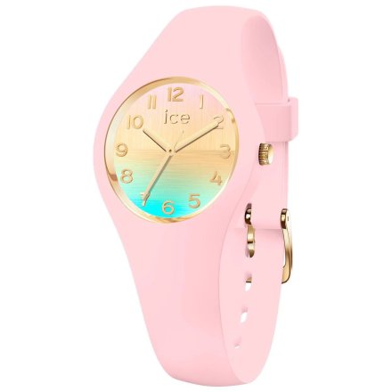 Różowy zegarek dziecięcy Ice-watch Horizon tęczowa tarcza 021432 + TOREBKA KOMUNIJNA