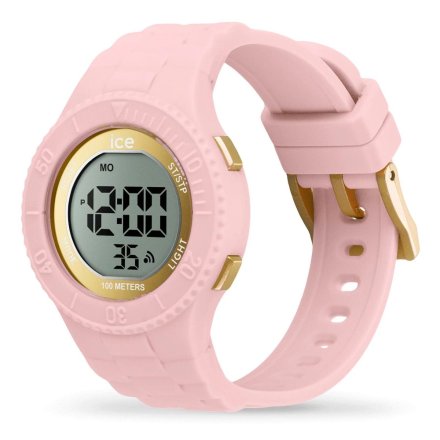 Różowy zegarek elektroniczny Ice-Watch Digit S Pink Gold 021608