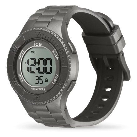 Grafitowy zegarek elektroniczny Ice-Watch Digit S Anthracite Metallic 021610 z wyświetlaczem 