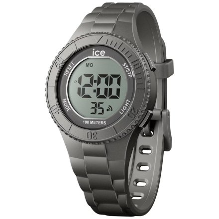 Grafitowy zegarek elektroniczny Ice-Watch Digit S Anthracite Metallic 021610 z wyświetlaczem 