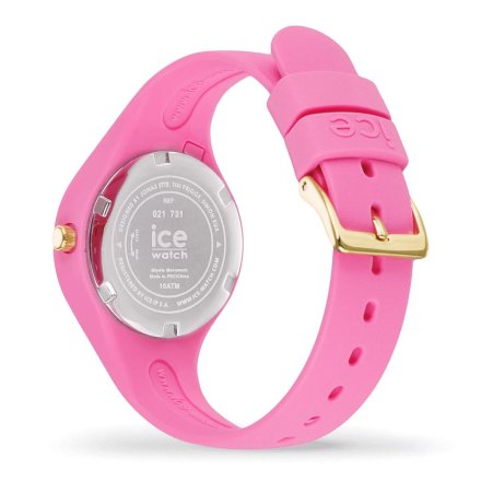 Różowy zegarek Ice-Watch S Flower Pinky Bloom 021731 z kwiatami na tarczy