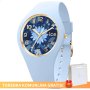 Błękitny zegarek Ice-Watch S Flower Water Blue 021733 z kwiatami na tarczy + TOREBKA KOMUNIJNA